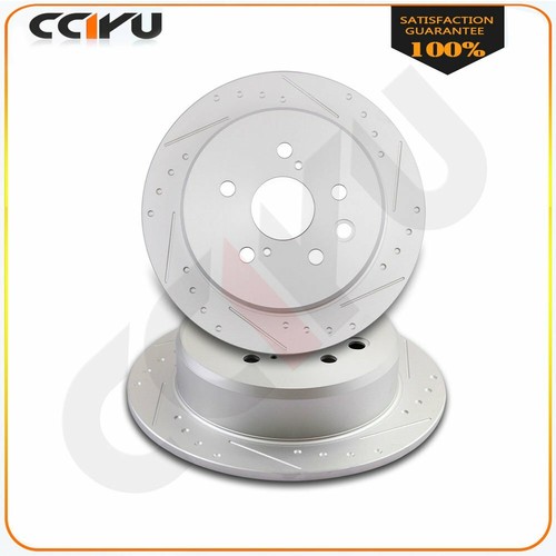 Rear Drilled & Slotted Brake Rotors For 20062010 Lexus IS250 Base