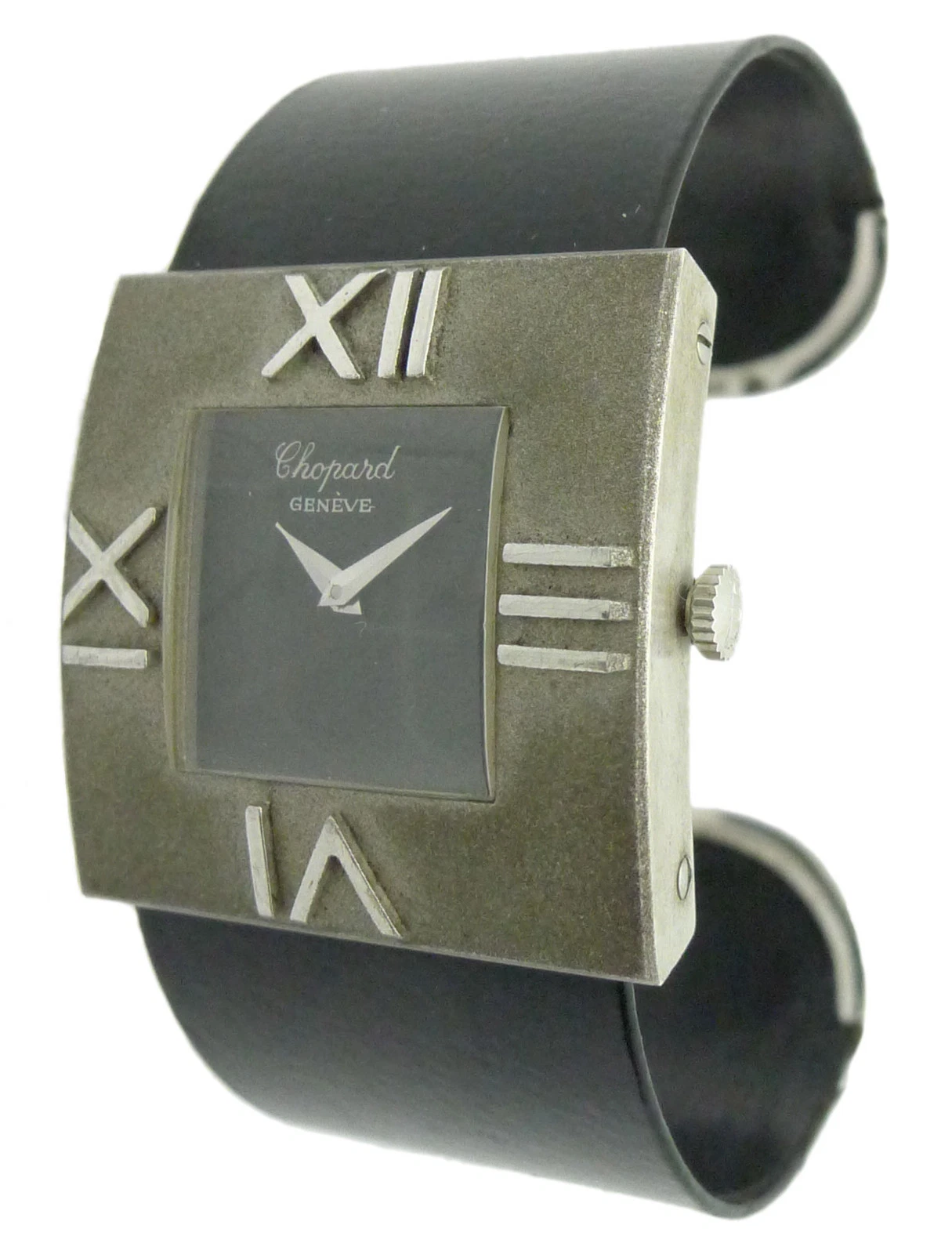 CHOPARD GENEVE ARGENTO 925 GRANDE OROLOGIO A CLIP CARICA MANUALE ANNI 70 DESIGN RARO