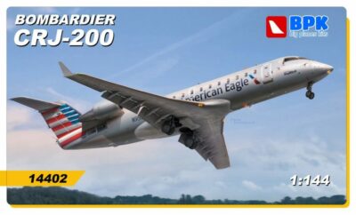 BPK 14402 Bombardier CRJ 200 Regional plane 1:144 scale plastic model kit