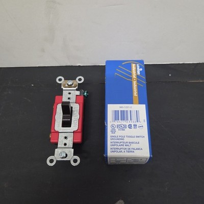 Leviton 1221-2I 20A,120/277V, Toggle Single-Pole AC Quiet Switch, '' LOT OF 9 ''
