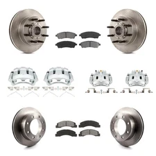 Front Rear Brake Rotors Pads Calipers Kit for Ford Excursion 2005 oeZ3 Stock OE