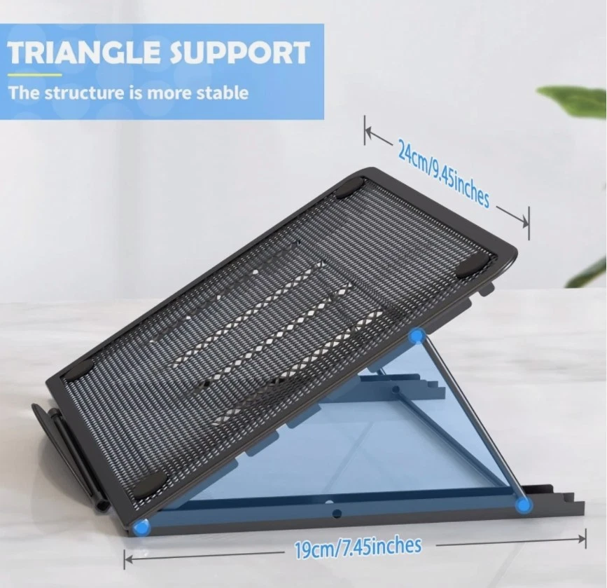 Laptop Stand for Desk Foldable Portable Ventilated Desktop Laptop Holder - Image 3 of 4