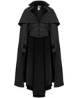 Punk Rave Mens Salazar Regency Gothic Vampire Cloak - Black