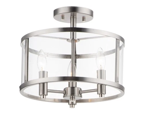 Maxim Sentinel 3-Light 13" Ceiling Light in Satin Nickel - Picture 2 of 2