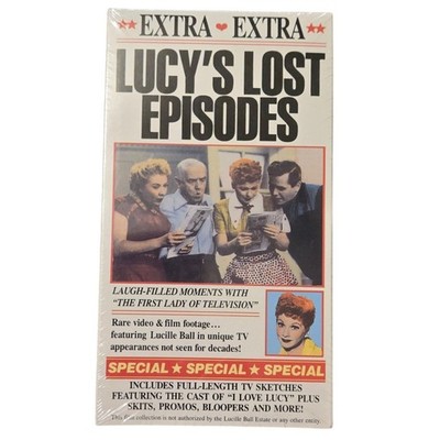 Lucys Lost Episodes VHS Featuring Rare TV Sketches & Footage Of Lucille Ball NOS