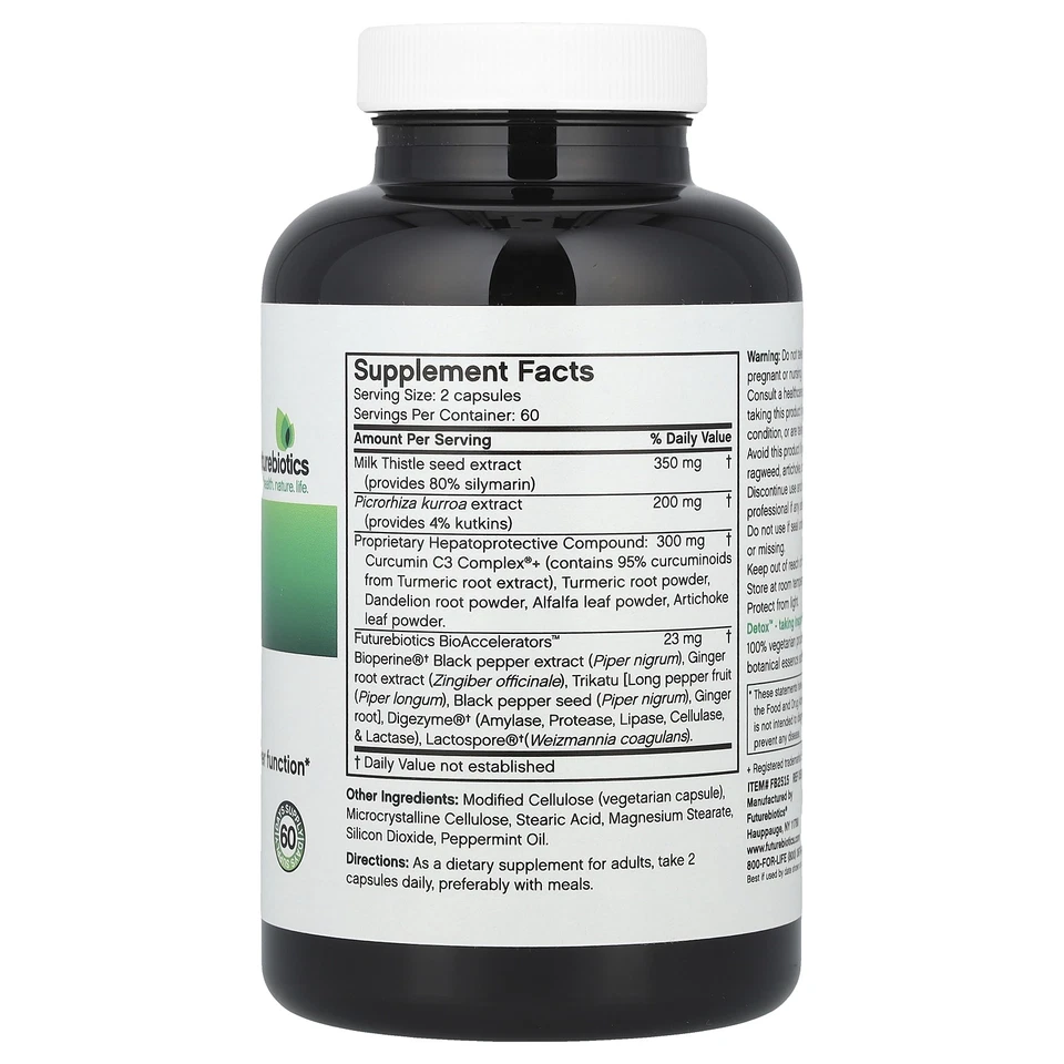 Detox™, Apoyo Diario para el Hígado, 120 Cápsulas Vegetarianas Foto 2 de 2