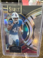 2023 Panini Select - Premier Level Dorian Williams  Black & Red Prizm Die-Cut RC