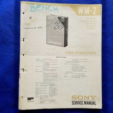SONY WM-2 Service Manual Original Paper OEM Repair Guide - USA