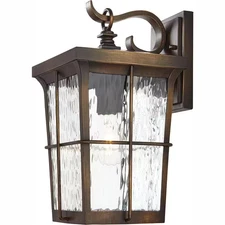HDC Barrington 14 in. 1-Light Golden Bronze Hardwired Outdoor Wall Light Lantern