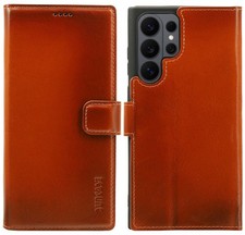 Suncase Flip Case Book Bag Pouch Cognac For Samsung Galaxy S26 Ultra