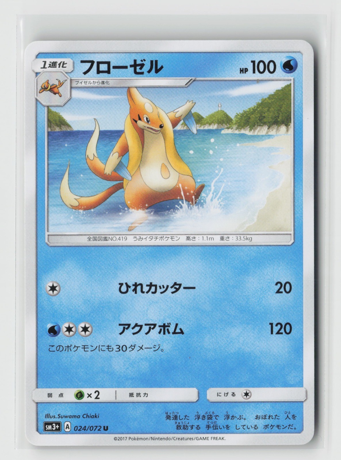 Floatzel 024/072 SM3+: Shining Legends NM