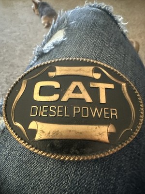 Vintage CAT DIESEL POWER Belt Buckle