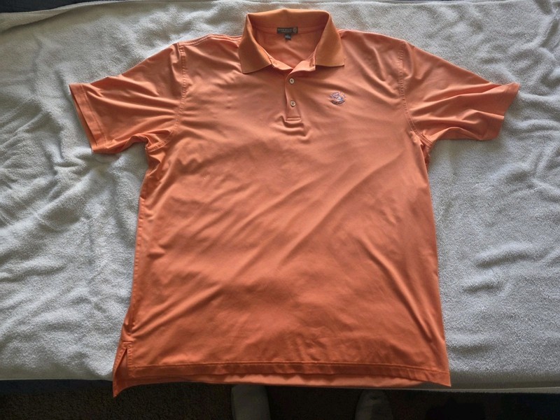 Peter Millar Mens XL Polo Orange "US Open 2012 Olympic Club" size XL