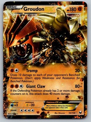 Groudon EX Holo Ultra Rare Fighting Holo Dark Explorers DEX 54/108 Shizurow LP