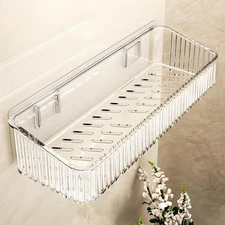 Crystal Clear Home Organizer，Bathroom Shelf for Wall，Acrylic Bathroom Shelves fo