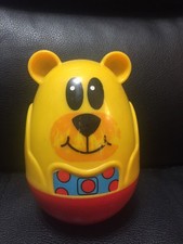 Vtg. Fisher Price Weeble Wobble Roly Poly Chime Bear
