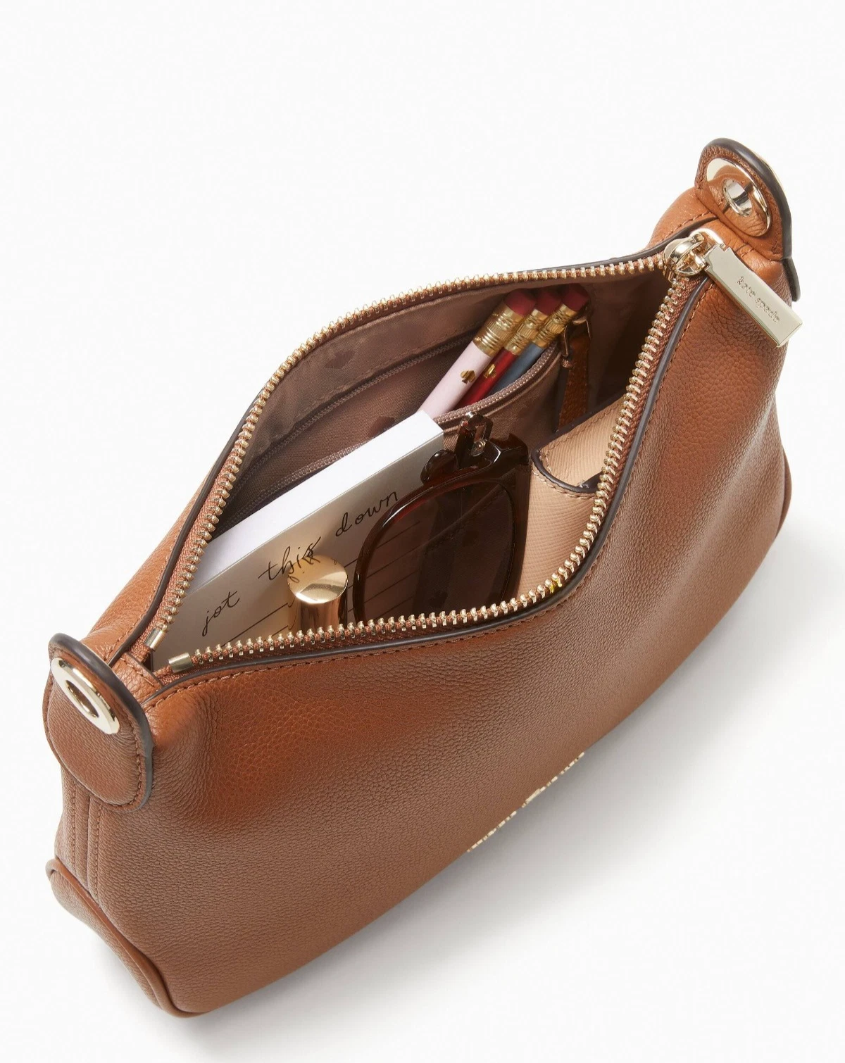 Nuova Kate Spade Rosie piccola tracolla pelle ciottolata caldo pan di zenzero