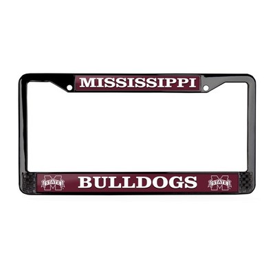 Mississippi State Bulldogs NCAA 3D Polyurethane Domed Black License Plate Frame