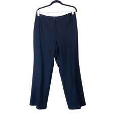 Vtg Talbots Italian Wool Blend Stretch Trouser 10 Petite Black Classic Old Money