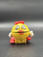 Vintage Tomy Bally/Midway Ms. Pacman Wind Up Toy Singapore 2" WORKS  L1 