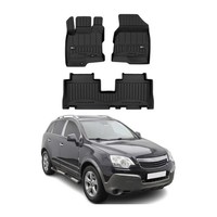 Omac Gummi FußMatten FüR Opel Antara 2006-2018 Premium TPE Automatten Schwarz 4X