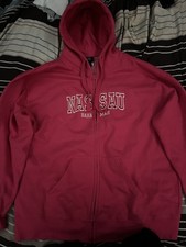 Isaac's Designs Pink Fleece Full Zip Hooded Graphic Print Hoodie Size L