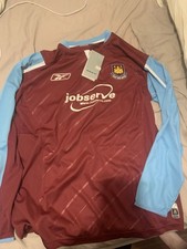 Image of West Ham Home Shirt 05/07 long sleeve New with Tags Size Large