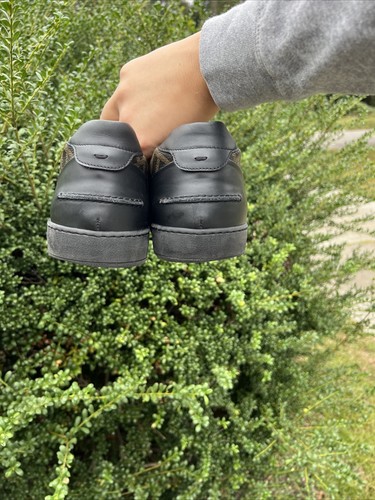 Fendi FF Logo Black Leather Casual Sneakers Shoes Men Size 13 Made In Italy - Picture 15 of 17