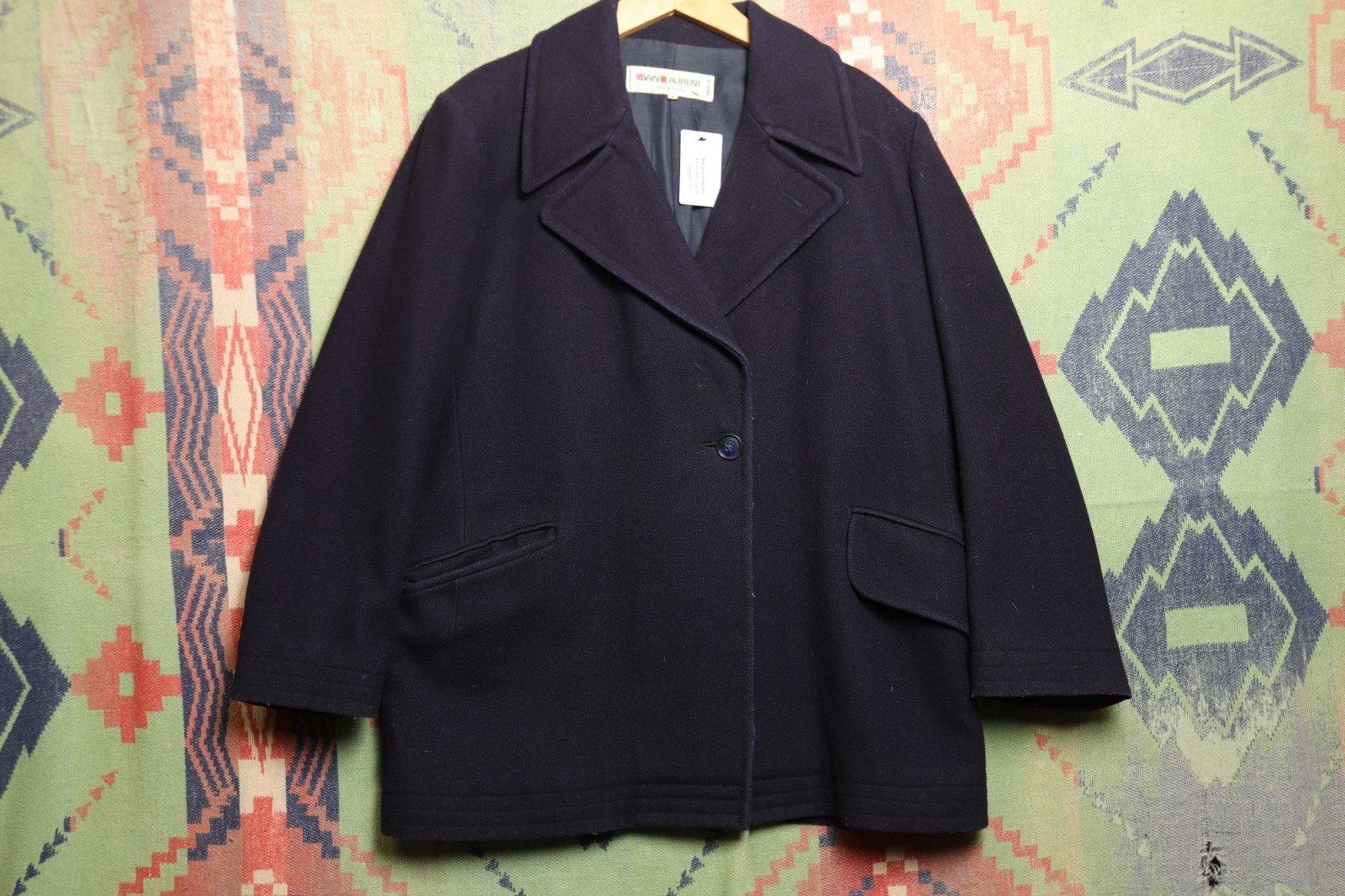 Giacca lana Saint Laurent Rive Gauche vintage 4 anni 70 archivio designer