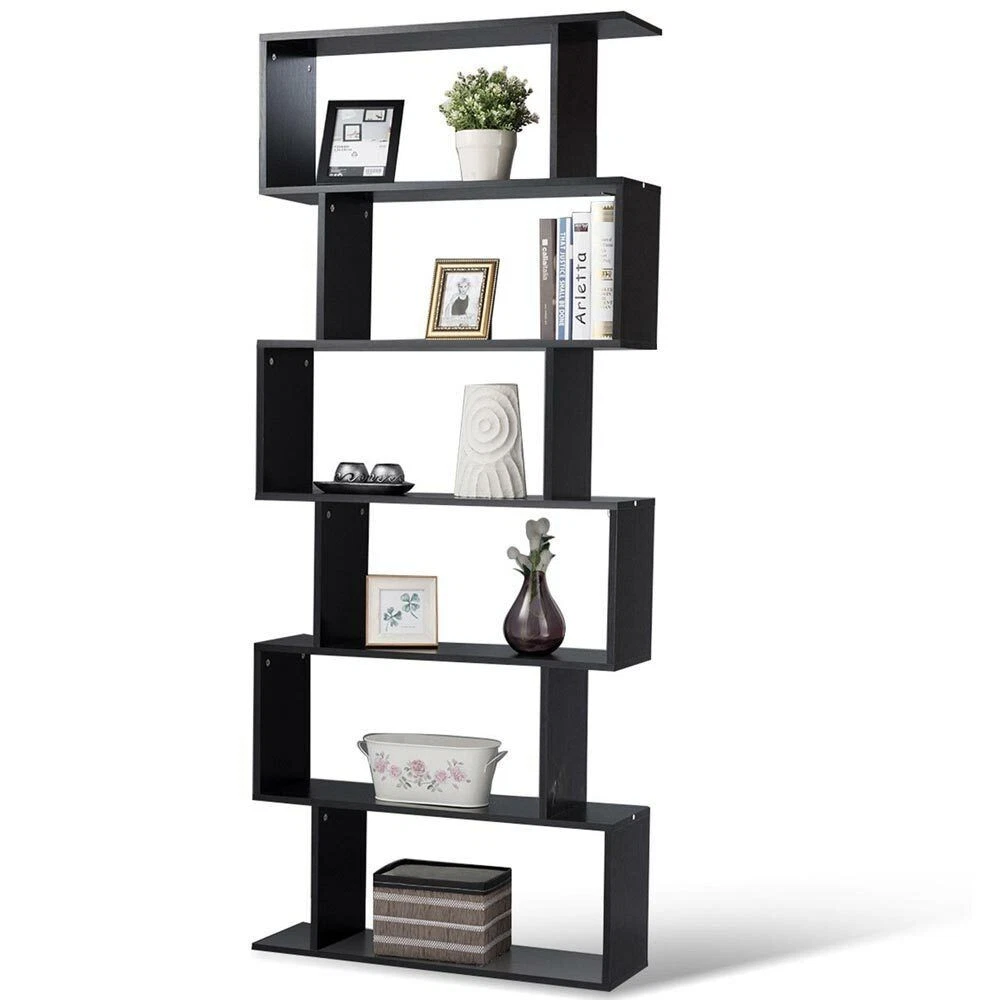 VIVIE - Libreria Autoportante - 8 Ripiani Inclinati - 50x25x142 Cm Porta Libri