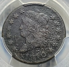 1810 Classic Head Large Cent Small Date PCGS F Detail / Fine