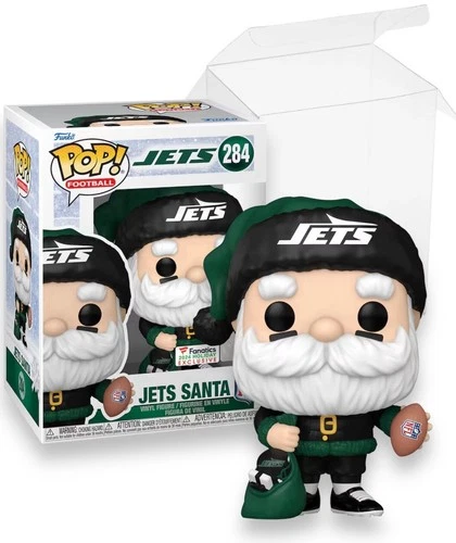 Funko Pop NFL New York Jets Santa #284 Exclusive w/ Protector Case