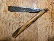 John Shepherd Wolf Straight Razor 1770-1795 Dip at Toe Stubtail