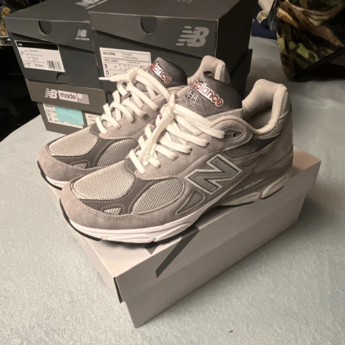 New Balance 990v3 Made in USA Grey White for Sale - Authenticity