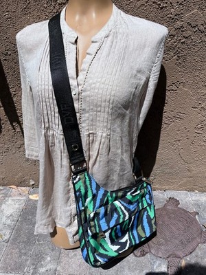 Diane Von Furstenberg DVF x Target Zebra Green Blue Crossbody - 10'' x 7''