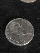 1968 Canadian 5 Cent Coin With Rare Clipped Edge Error