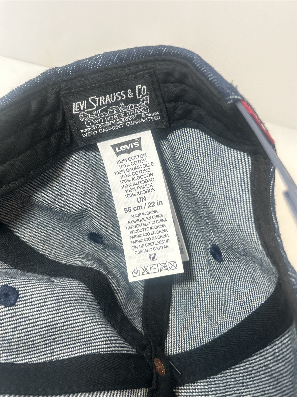 Levi's Denim Hat Adjustable SnapBack  Cap  Straus… - image 10