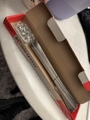 DT SWISS Competition 268 2.0/1.8 Spokes (100 spokes in box) Silver w/Nipples NOS