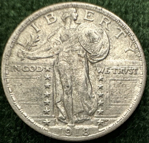 1918 Standing Liberty Quarter Almost Uncirculated Plus Plus Free Shipping