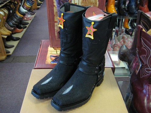 LOS ALTOS GENUINE STINGRAY MOTORCYCLE BIKER WESTERN COWBOY BOOT (EE+) 551205 - Picture 5 of 12