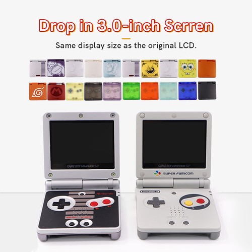 Kit de retroiluminación LCD IPS Drop In GBA SP 3.0" para Game Boy Advance SP sin necesidad de cortar - Imagen 2 de 54