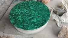 Malachite Coffee Table Top / Gemstone Malachite Side Table / Handmade Malachite 