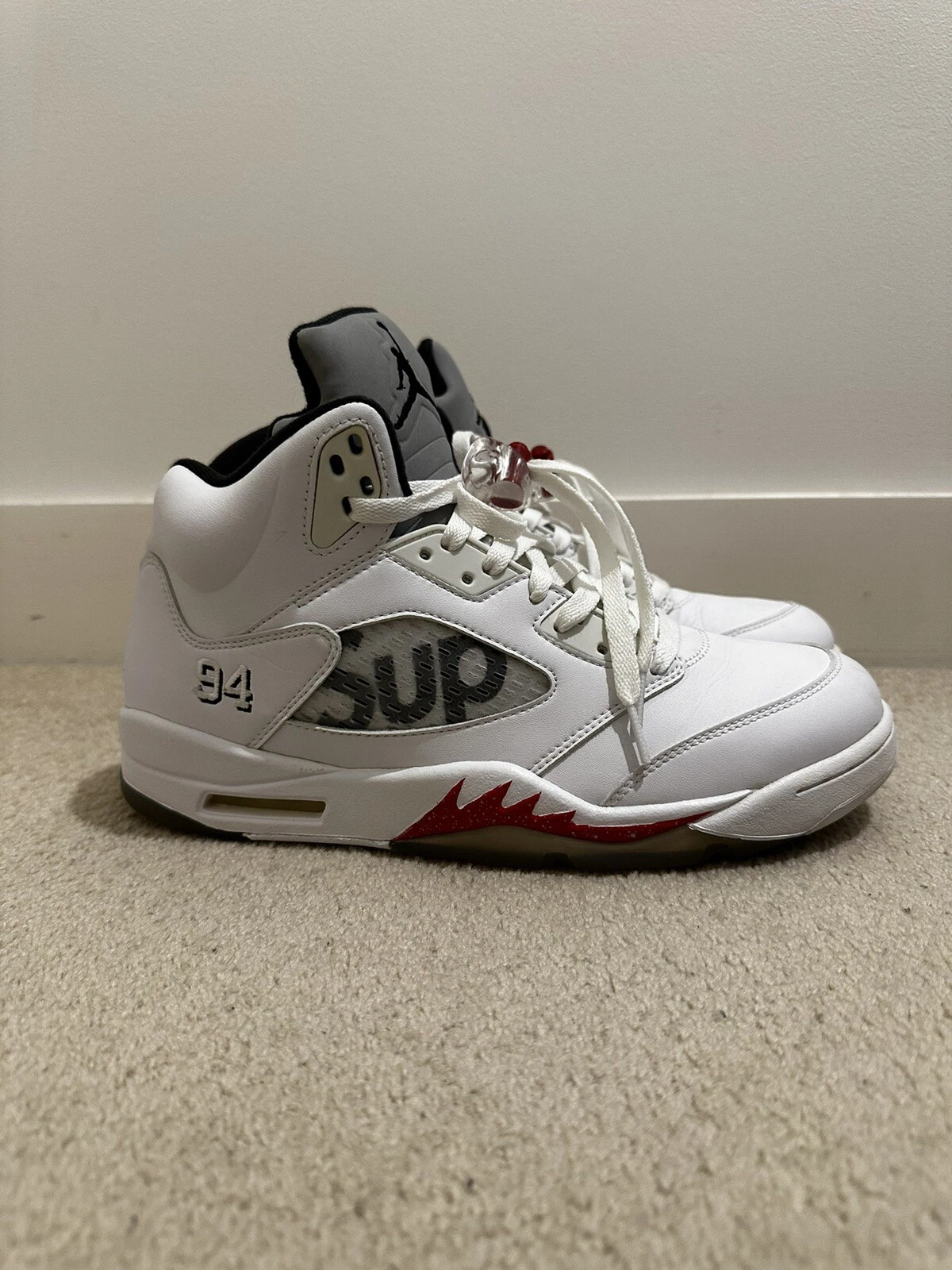 Jordan 5 Retro Supreme White   US10 (NO BOX)
