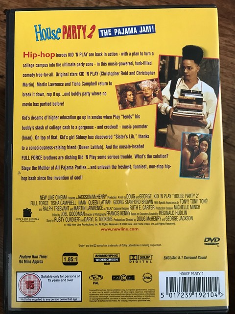House Party 2 Dvd 1991 Kid N Play Pajama Jam Comedy Film Movie For Sale Online Ebay