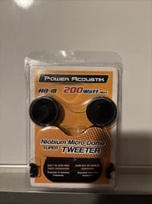 Power Acoustik NB-18 200 Watt Max Niobium Micro Dome Super Tweeter New Sealed!!