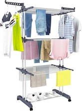 HOMIDEC Clothes Drying Rack, Oversized 4-Tier(67.7" High) Foldable Stainless Ste