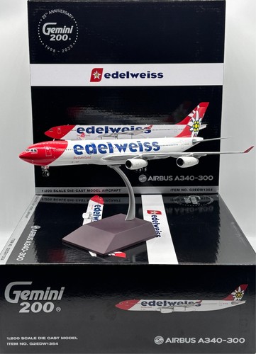 Edelweiss A340-343 HB-JMG GeminiJets G2EDW1354 Scale 1:200 Diecast