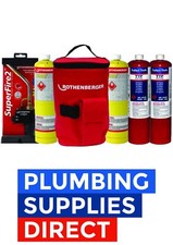 Rothenberger Hot Bag Superfire 2 Torch 2 Mapp & 2 Propane bottles - Plumbing 