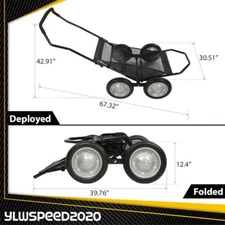 Crawler 500lb Capacity Foldable Multi Use Deer Game Recovery Cart Black New