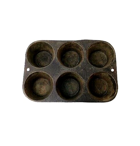 VTG Lodge P52 Cast Iron Mini Muffin Pop-Over Corn Bread Baking Pan 6 Cup